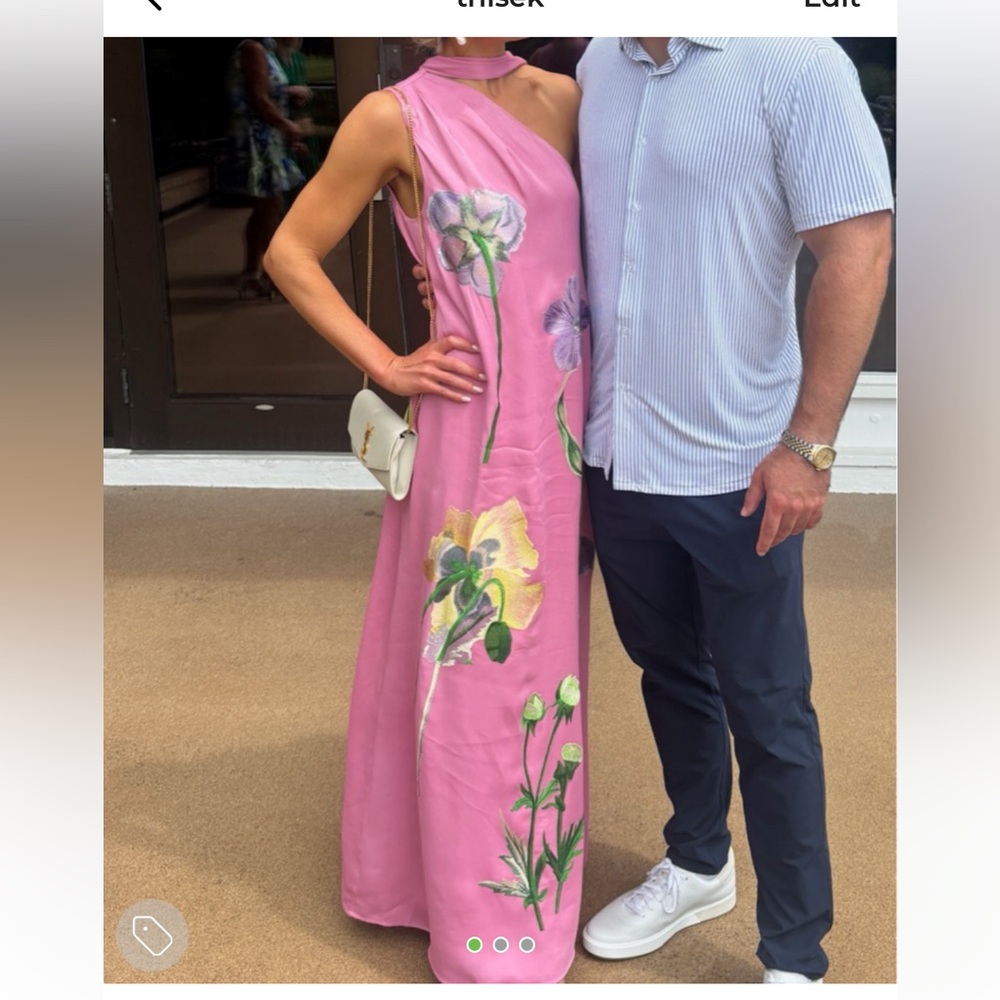 ASOS ARRANGE drop Pink Floral Maxi Dress